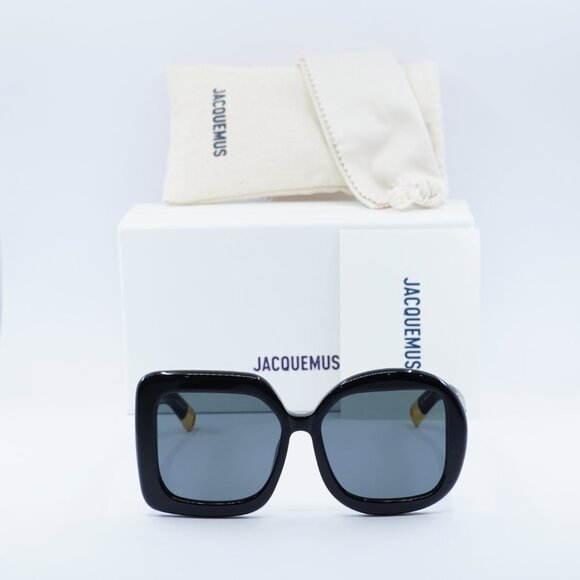 Jacquemus CARRE ROND JAC/10 C1 Geometric Sunglasses - Black\Grey - Picture 3 of 11